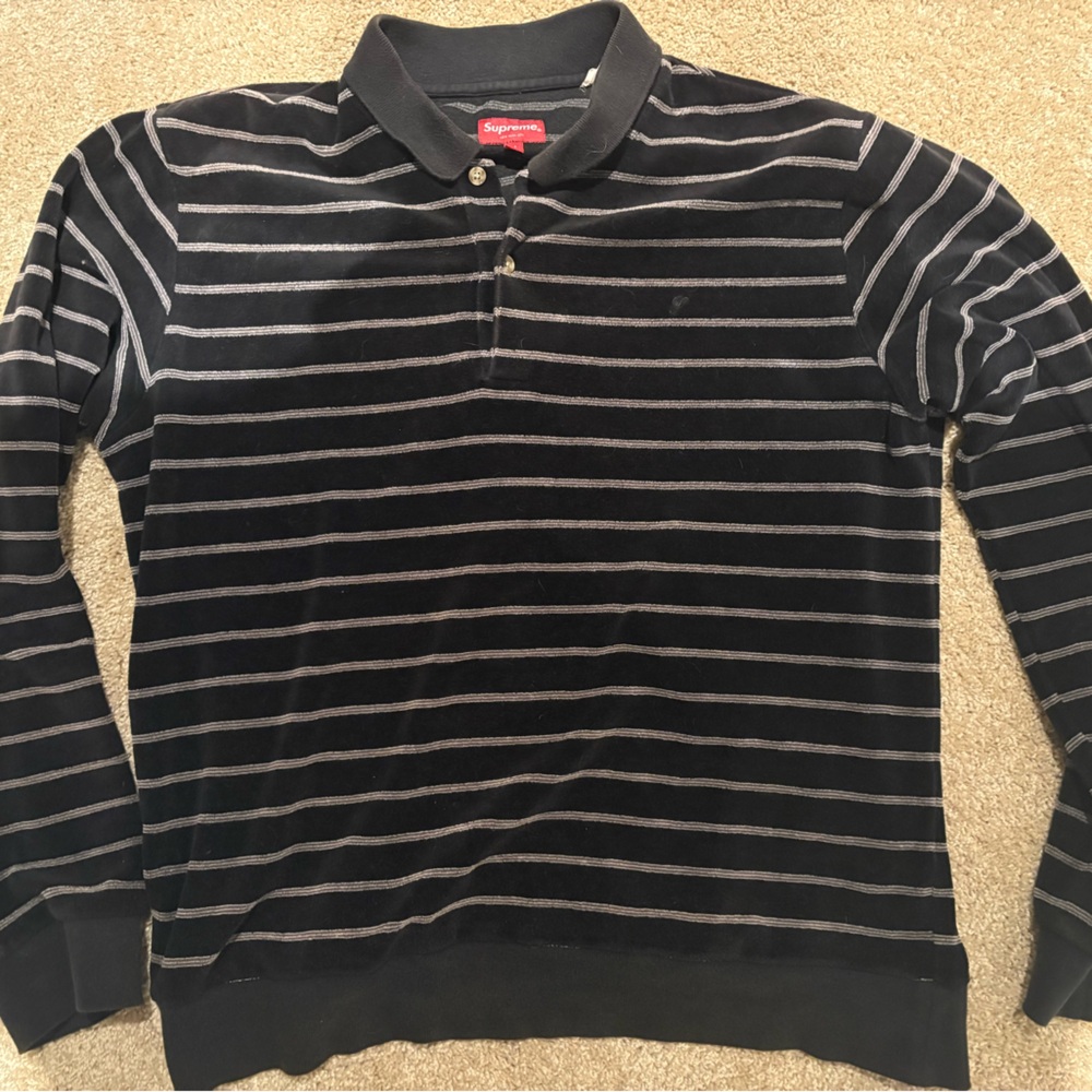 Supreme Velour l/s polo